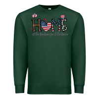 Sports Green home of the free beacuse of the brave Premium Sweatshirt - CowhideDigitalArt