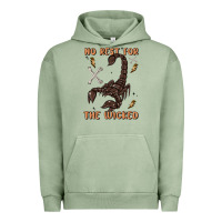 Pigment Oil Green no rest for the wicked Urban Hoodie - MaliasSmallBusiness