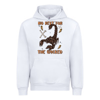 White no rest for the wicked Urban Hoodie - MaliasSmallBusiness
