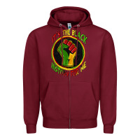 Burgundy it's the black history for me Zipper Hoodie - Zillion Design Studio