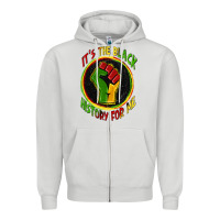 Dove Grey it's the black history for me Zipper Hoodie - Zillion Design Studio