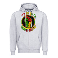 Heather Grey it's the black history for me Zipper Hoodie - Zillion Design Studio