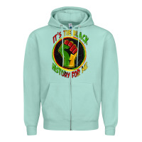 Seafoam it's the black history for me Zipper Hoodie - Zillion Design Studio
