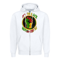 White it's the black history for me Zipper Hoodie - Zillion Design Studio