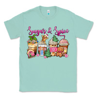 Seafoam sugar and spice pink gingerbread coffee cups Classic Tee - Zillion Design Studio