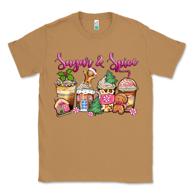 Sugar And Spice Pink Gingerbread Coffee Cups Classic Tee by Zillion Design Studio | Teevron