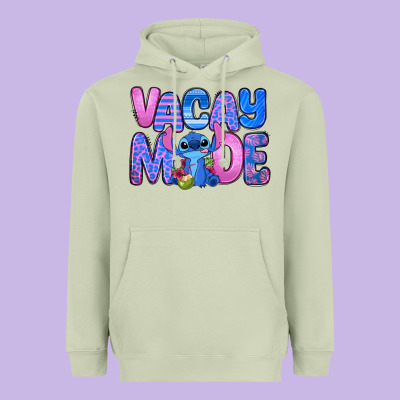 Vacay Mode Stitch Heavyweight Hoodie Designed By Zillion Design Studio