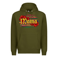 Army Green Latina mama with serape and roses Premium Hoodie - Jasminsmagicworld