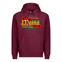 Burgundy Latina mama with serape and roses Premium Hoodie - Jasminsmagicworld