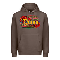 Coffee Latina mama with serape and roses Premium Hoodie - Jasminsmagicworld