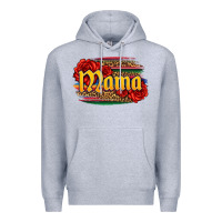Heather Grey Latina mama with serape and roses Premium Hoodie - Jasminsmagicworld