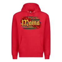 Red Latina mama with serape and roses Premium Hoodie - Jasminsmagicworld