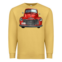 Antique Gold western red truck front view Premium Sweatshirt - FaDigitalArtStudio