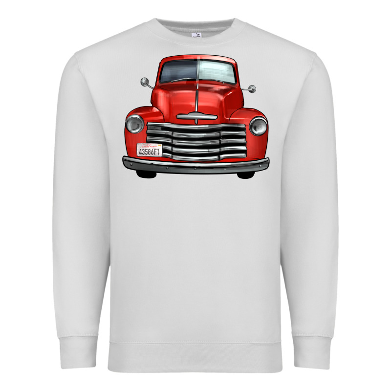 Western Red Truck Front View Premium Sweatshirt by FaDigitalArtStudio | Teevron
