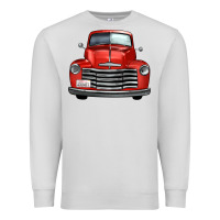 Dove Grey western red truck front view Premium Sweatshirt - FaDigitalArtStudio