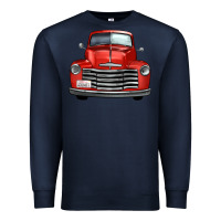 Navy western red truck front view Premium Sweatshirt - FaDigitalArtStudio
