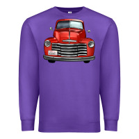 Purple western red truck front view Premium Sweatshirt - FaDigitalArtStudio