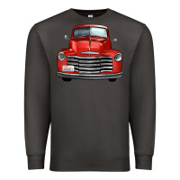Smoke western red truck front view Premium Sweatshirt - FaDigitalArtStudio