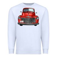 White western red truck front view Premium Sweatshirt - FaDigitalArtStudio