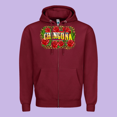 Chingona Zipper Hoodie Designed By Zillion Design Studio