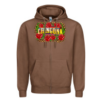Chestnut chingona Zipper Hoodie - Zillion Design Studio