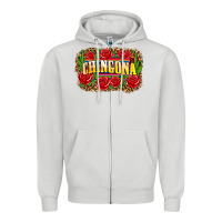 Dove Grey chingona Zipper Hoodie - Zillion Design Studio