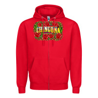 Red chingona Zipper Hoodie - Zillion Design Studio