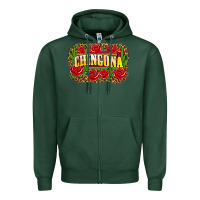 Sports Green chingona Zipper Hoodie - Zillion Design Studio