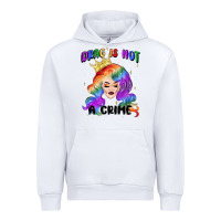 White drag is not a crime fabulous drag queen Urban Hoodie - MaliasSmallBusiness