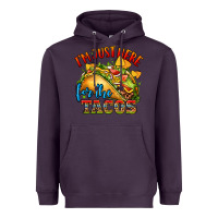 Plum im just here for the tacos Heavyweight Hoodie - CTS Tumbler Store