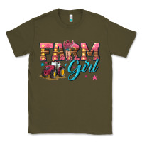 Army Green farm girl Classic Tee - texasbilliewilder