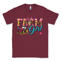 Burgundy farm girl Classic Tee - texasbilliewilder