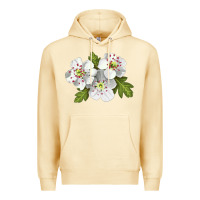 Pina Colada Hawthorn Flower Illustrations Premium Hoodie - LillyAllenDesigns