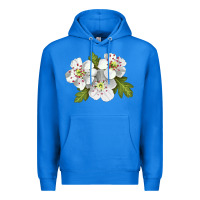 True Royal Hawthorn Flower Illustrations Premium Hoodie - LillyAllenDesigns