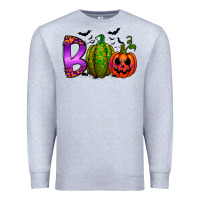 Heather Grey boo halloween Premium Sweatshirt - RacoonDesign