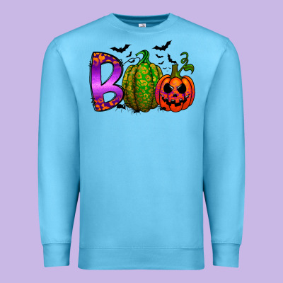 Boo Halloween Premium Sweatshirt Designed By Racoondesign