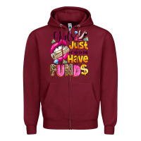 Burgundy girls just wanna have  funds Zipper Hoodie - texasbilliewilder