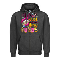 Charcoal Heather girls just wanna have  funds Zipper Hoodie - texasbilliewilder