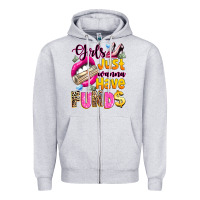 Heather Grey girls just wanna have  funds Zipper Hoodie - texasbilliewilder