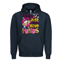 Navy girls just wanna have  funds Zipper Hoodie - texasbilliewilder