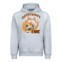 Heather Grey everything's fine Urban Hoodie - MaliasSmallBusiness
