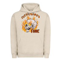 Pigment French Oak everything's fine Urban Hoodie - MaliasSmallBusiness
