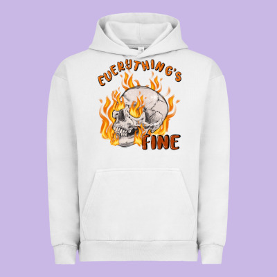 Everything's Fine Urban Hoodie Designed By Maliassmallbusiness