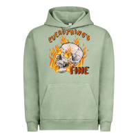Pigment Oil Green everything's fine Urban Hoodie - MaliasSmallBusiness