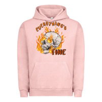Pigment Salmon everything's fine Urban Hoodie - MaliasSmallBusiness