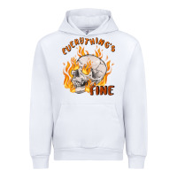 White everything's fine Urban Hoodie - MaliasSmallBusiness