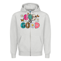 Dove Grey god is good Zipper Hoodie - texasbilliewilder