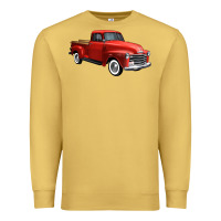 Antique Gold western red truck right 34 view 1 Premium Sweatshirt - FaDigitalArtStudio