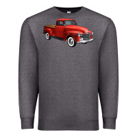 Charcoal Heather western red truck right 34 view 1 Premium Sweatshirt - FaDigitalArtStudio