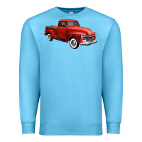 Ocean Blue western red truck right 34 view 1 Premium Sweatshirt - FaDigitalArtStudio